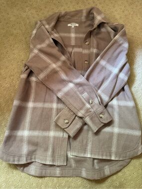 Madewell Plaid Button-Down Shirt in Taupe and Cream